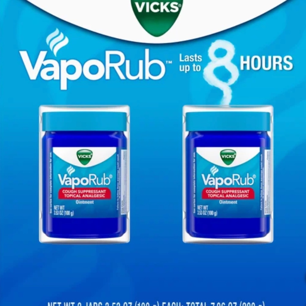 Vicks VapoRub – Healing Relief for Cough, Cold & Muscle Aches! 2 x 3.5oz Jars